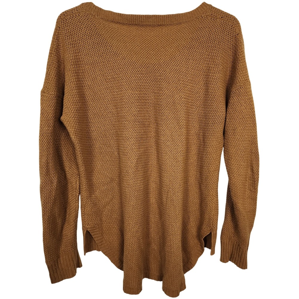 Madewell Womens Size M Brown Textured Knit Long Sleeve Pullover Sweater Retro - Picture 2 of 5